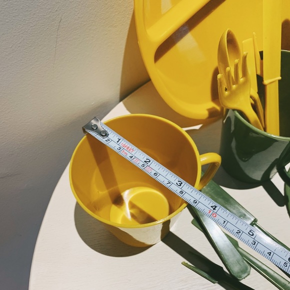 RARE Vintage 50s Basket Ville Picnic Dining Set - Picture 11 of 13